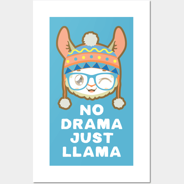 No Drama Llama Wall Art by machmigo